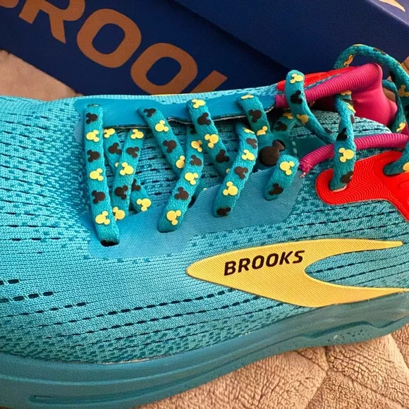 Brooks Blue and Yellow Women's Running Shoes - Picture 7 of 8